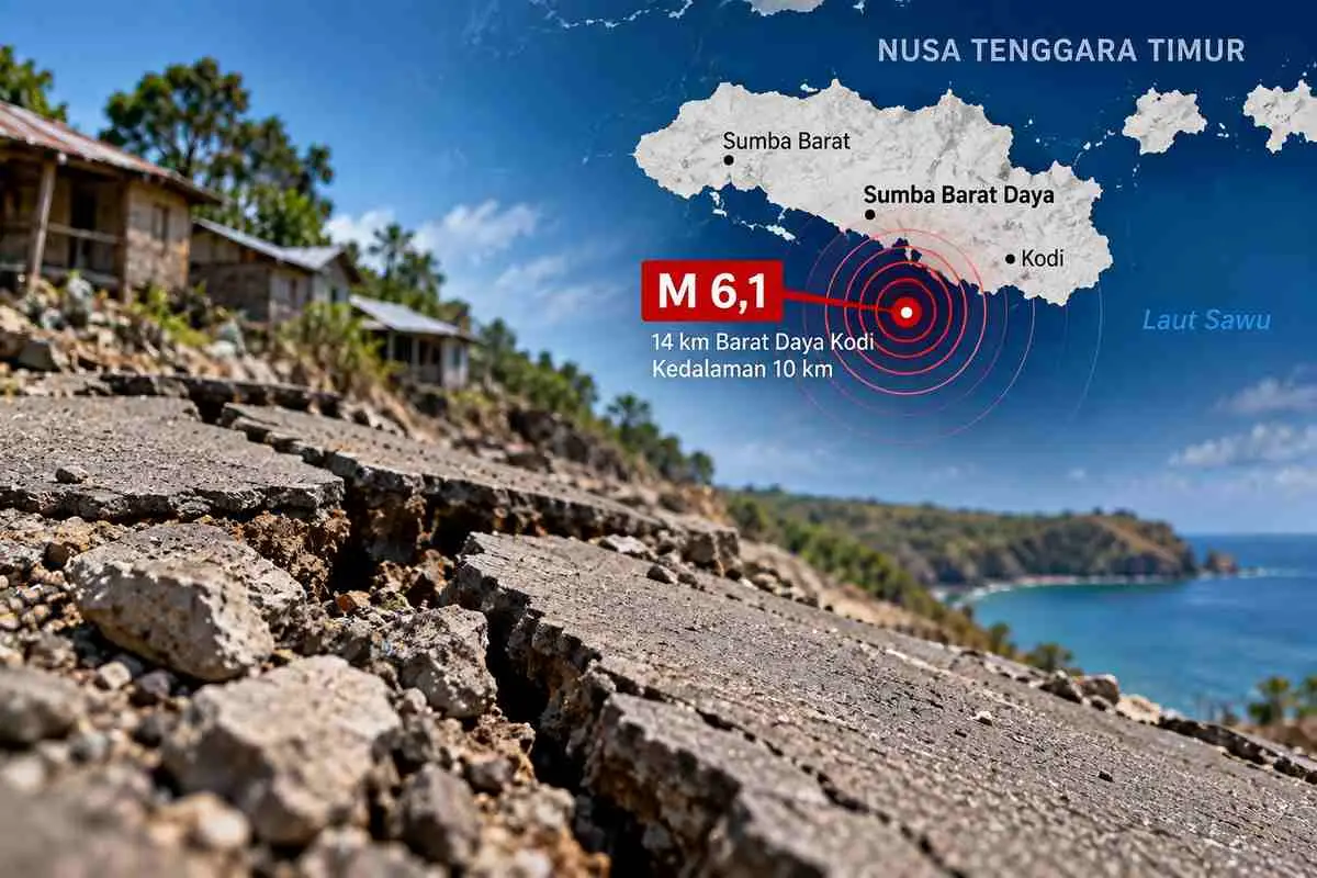 Gempa Hari Ini: M5,9 di Sumba Barat Daya NTT Tidak Berpotensi Tsunami